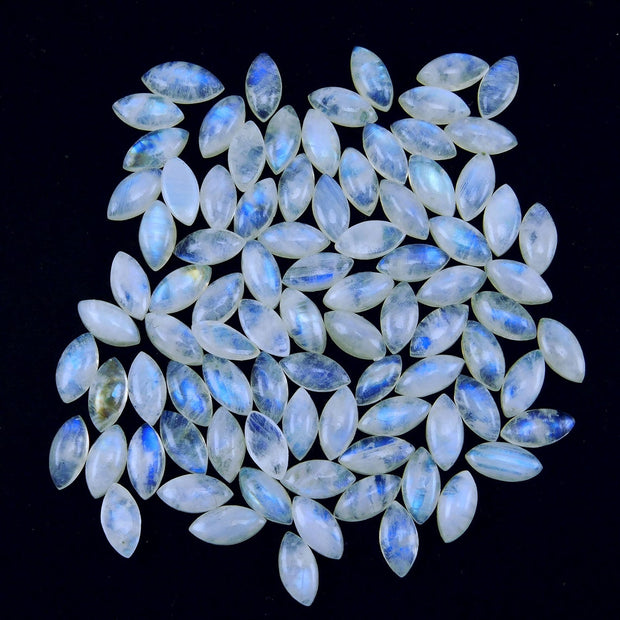 Natural Moonstone 3x6 MM Marquise Cabochon Loose Gemstone