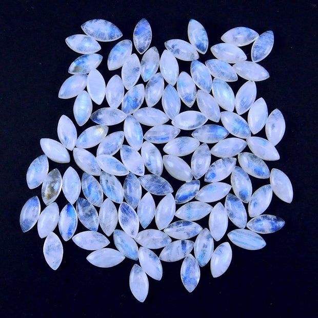 Natural Moonstone 3x6 MM Marquise Cabochon Loose Gemstone