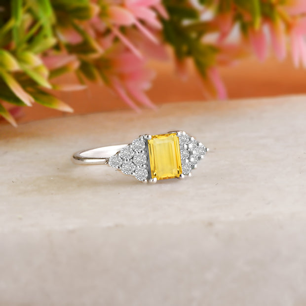 Citrine Gemstone Solid 925 Sterling Silver Ring
