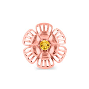 Citrine Gemstone Solid 14k Rose Gold Ring