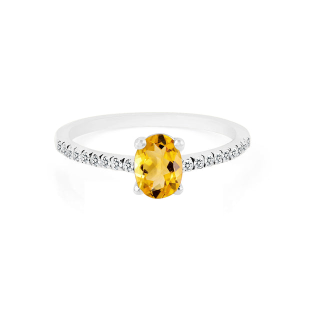 Citrine Gemstone Solid 925 Sterling Silver Ring