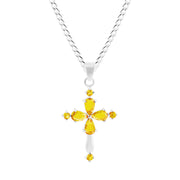 Citrine Gemstone Solid 925 Sterling Silver Pendant