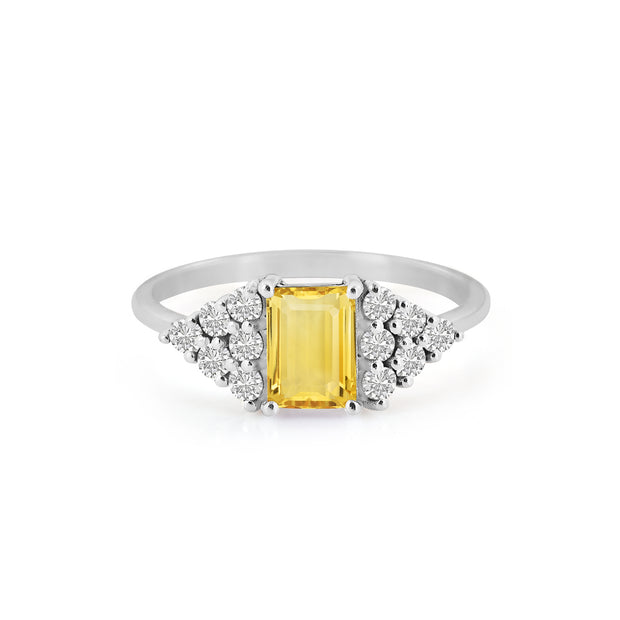 Citrine Gemstone Solid 925 Sterling Silver Ring