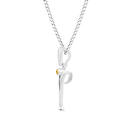 Citrine Gemstone Solid 925 Sterling Silver Pendant