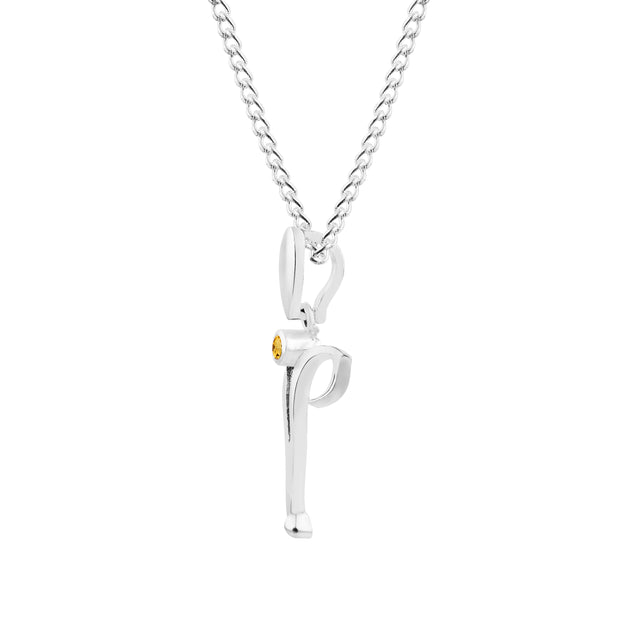 Citrine Gemstone Solid 925 Sterling Silver Pendant