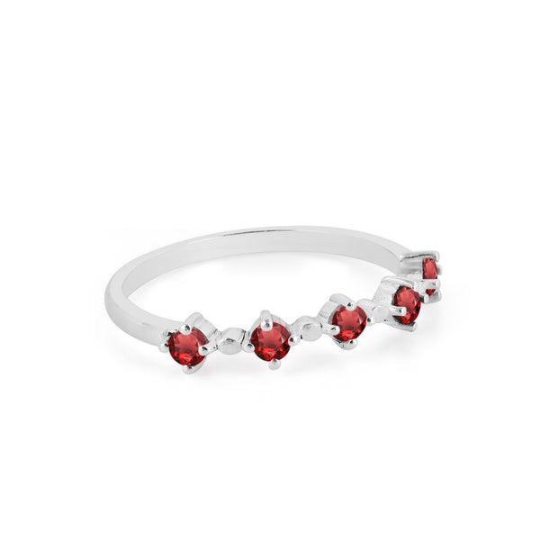 Garnet Gemstone Solid 925 Sterling Silver Ring