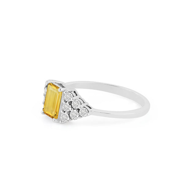 Citrine Gemstone Solid 925 Sterling Silver Ring