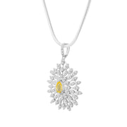 Citrine Gemstone Solid 925 Sterling Silver Pendant