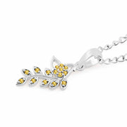 Citrine Gemstone Solid 925 Sterling Silver Pendant