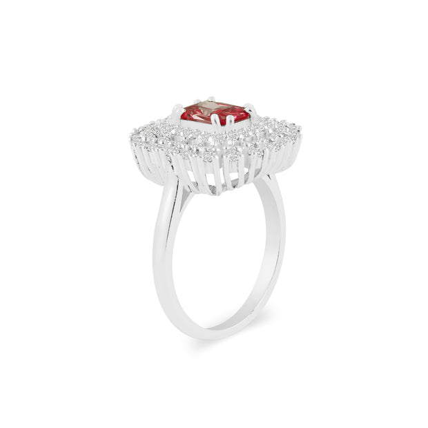 Garnet Gemstone Solid 925 Sterling Silver Ring