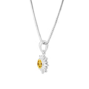 Citrine Gemstone Solid 925 Sterling Silver Pendant