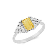 Citrine Gemstone Solid 925 Sterling Silver Ring