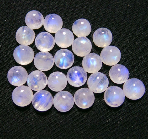 Natural Moonstone 4 MM Round Cabochon Loose Gemstone