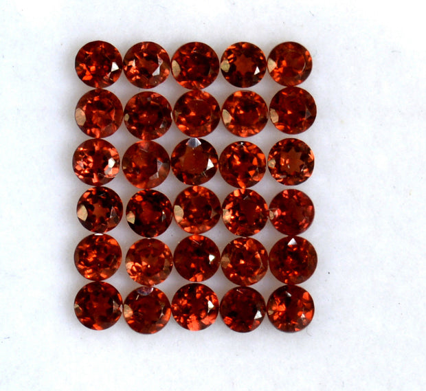 Natural Garnet 4 MM Round Cut Loose Gemstone