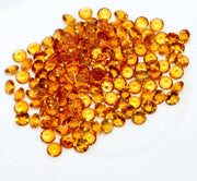 Natural Citrine 4 MM Round Cut Loose Gemstone