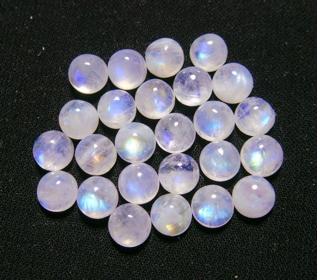 Natural Moonstone 4 MM Round Cabochon Loose Gemstone