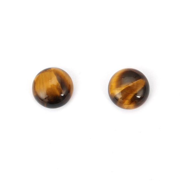 Natural Tiger's Eye 4 MM Round Cabochon Loose Gemstone