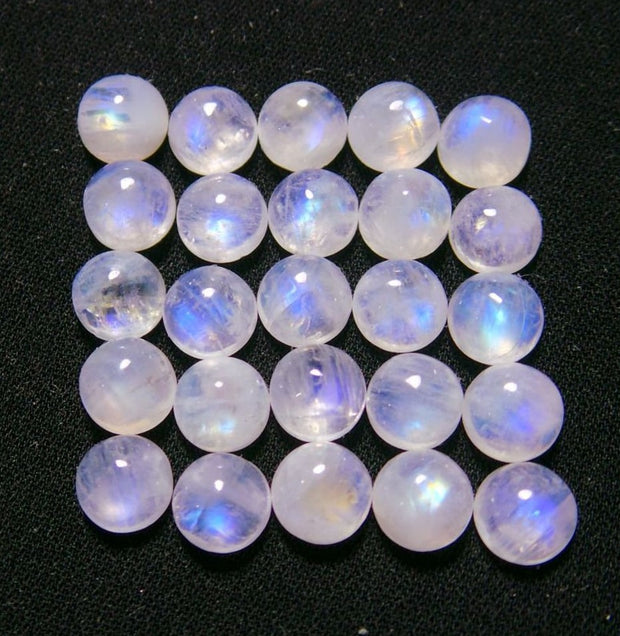 Natural Moonstone 4 MM Round Cabochon Loose Gemstone