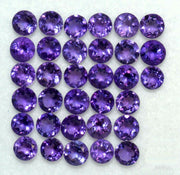 Natural Amethyst 4 MM Round Cut Loose Gemstone