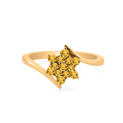 Citrine Gemstone Solid 14k Yellow Gold Ring