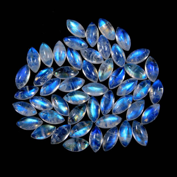 Natural Moonstone 4X8 MM Marquise Cabochon Loose Gemstone