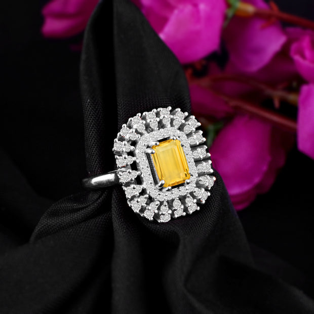 Citrine Gemstone Solid 925 Sterling Silver Ring