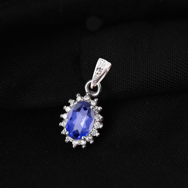 Tanzanite Gemstone Solid 925 Sterling Silver Pendant