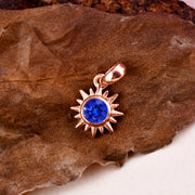 Tanzanite Gemstone Solid 14k Rose Gold Pendant
