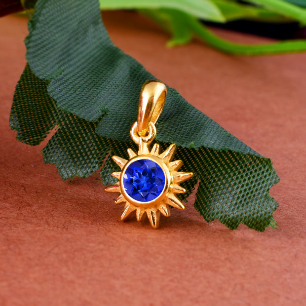Tanzanite Gemstone Solid 14k Yellow Gold Pendant