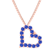 Tanzanite Gemstone Solid 14k Rose Gold Heart Pendant