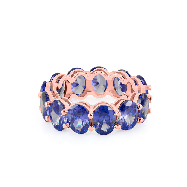 Tanzanite Gemstone Solid 14k Rose Gold Ring