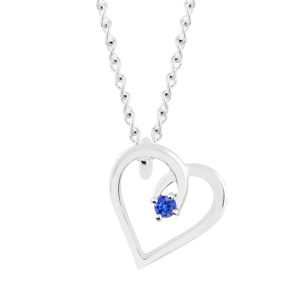 Tanzanite Gemstone Solid 925 Sterling Silver Heart Pendant