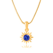 Tanzanite Gemstone Solid 14k Yellow Gold Pendant