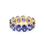 Tanzanite Gemstone Solid 14k Yellow Gold Ring