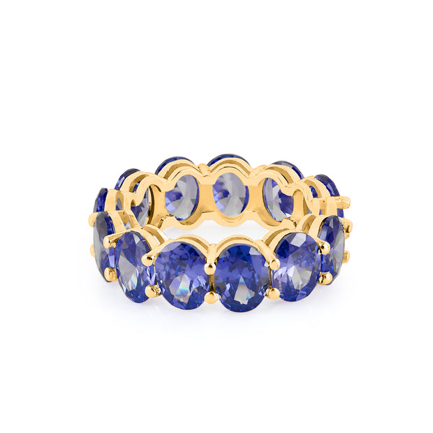 Tanzanite Gemstone Solid 14k Yellow Gold Ring