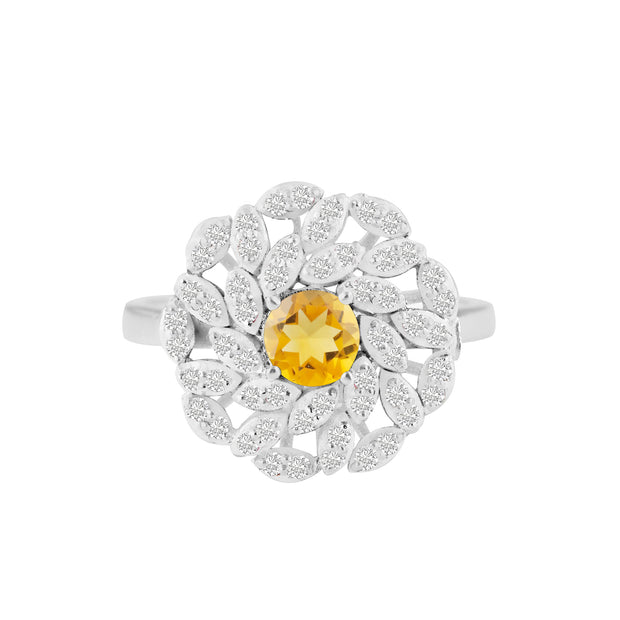 Citrine Gemstone Solid 925 Sterling Silver Ring