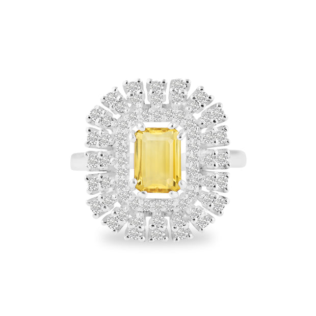 Citrine Gemstone Solid 925 Sterling Silver Ring