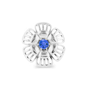 Tanzanite Gemstone Solid 14k White Gold Ring