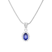 Tanzanite Gemstone Solid 925 Sterling Silver Pendant