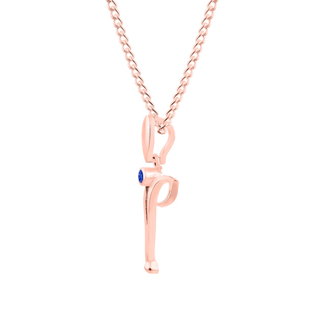 Tanzanite Gemstone Solid 14k Rose Gold Lord Ganesha Pendant
