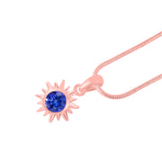 Tanzanite Gemstone Solid 14k Rose Gold Pendant