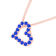 Tanzanite Gemstone Solid 14k Rose Gold Heart Pendant