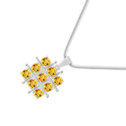 Citrine Gemstone Solid 925 Sterling Silver Pendant