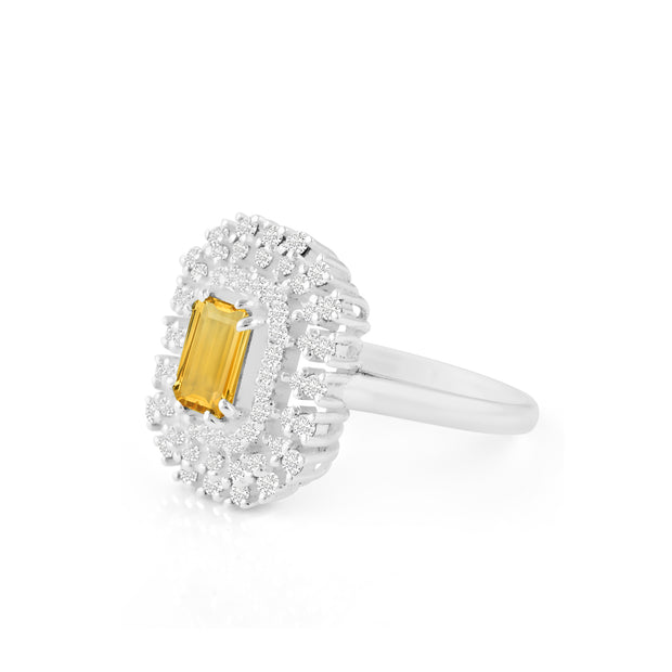 Citrine Gemstone Solid 925 Sterling Silver Ring