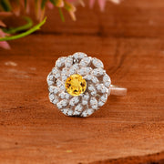 Citrine Gemstone Solid 925 Sterling Silver Ring