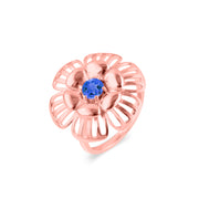 Tanzanite Gemstone Solid 14k Rose Gold Ring