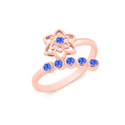 Tanzanite Gemstone Solid 14k Rose Gold Ring