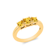 Citrine Gemstone Solid 14k Yellow Gold Ring