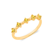 Citrine Gemstone Solid 14k Yellow Gold Ring