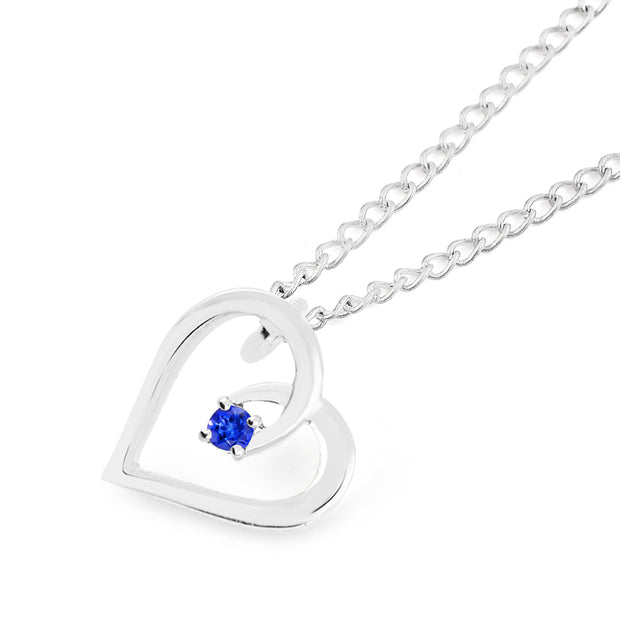 Tanzanite Gemstone Solid 925 Sterling Silver Heart Pendant